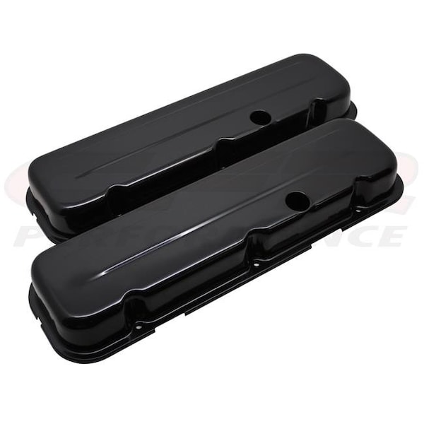 Cfr Performance CFR HZ-9236-PBK 1965-95 Chevy Big Block 396-427-454-502 Short Steel Valve Covers - Black HZ-9236-PBK - main